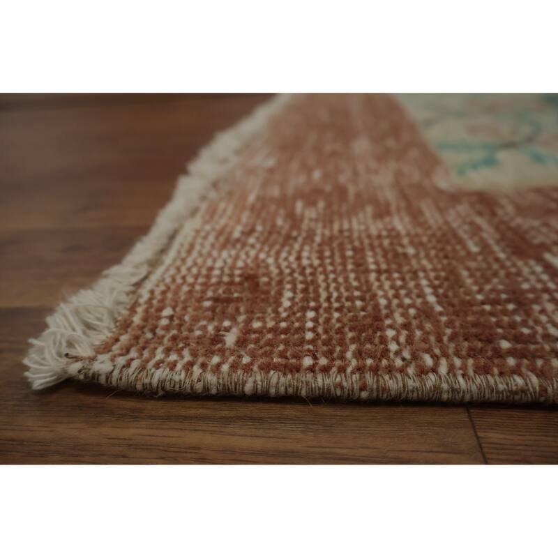 Hand Knotted Oriental 100% Wool Carpet Transitional Floral Beige & Ivories Anatolian Area Rug - 9' 2'' X 5' 7''