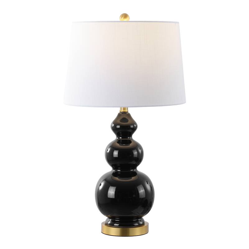 Arthur 27.5" Ceramic LED Table Lamp, Coral by JONATHAN Y - Black