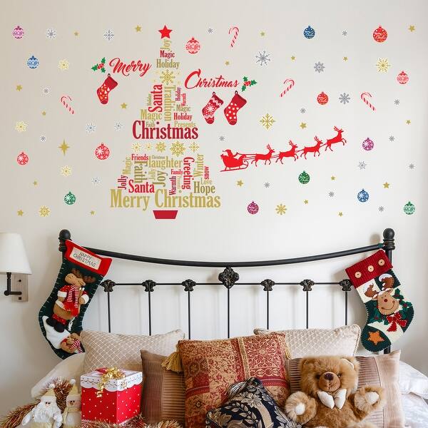 Walplus Wall Sticker English Quotes Christmas Decoration Set Wall ...