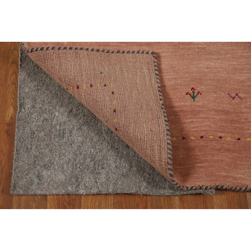 Tribal Gabbeh Indian Rug Hand-Knotted Wool Carpet - 3'0" x 4'11"