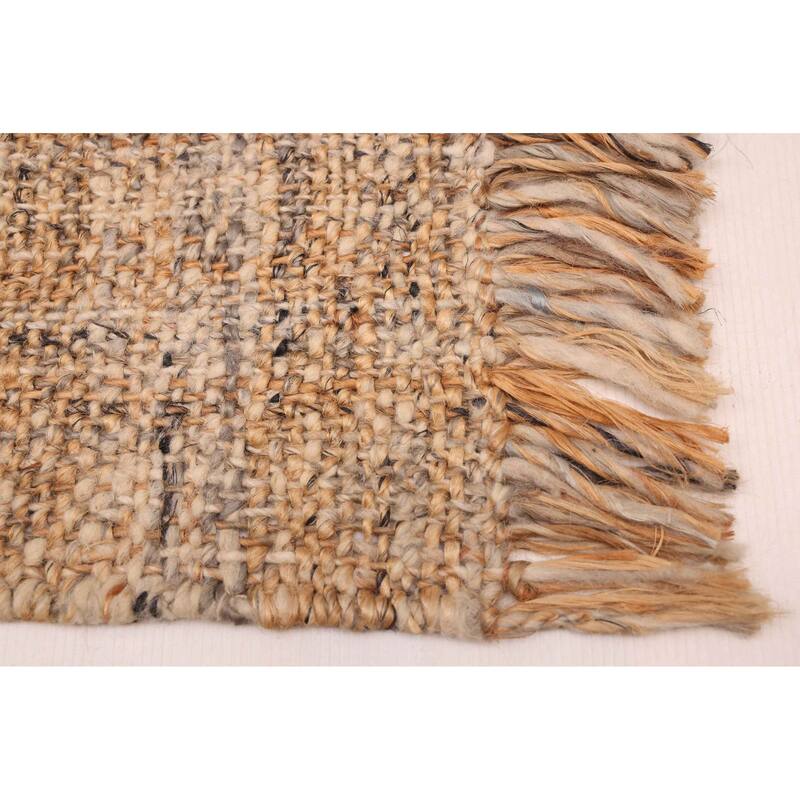 ECARPETGALLERY Flat-Weave Palas Denizli Beige, Tan Wool Rug - 5'7 x 7'7