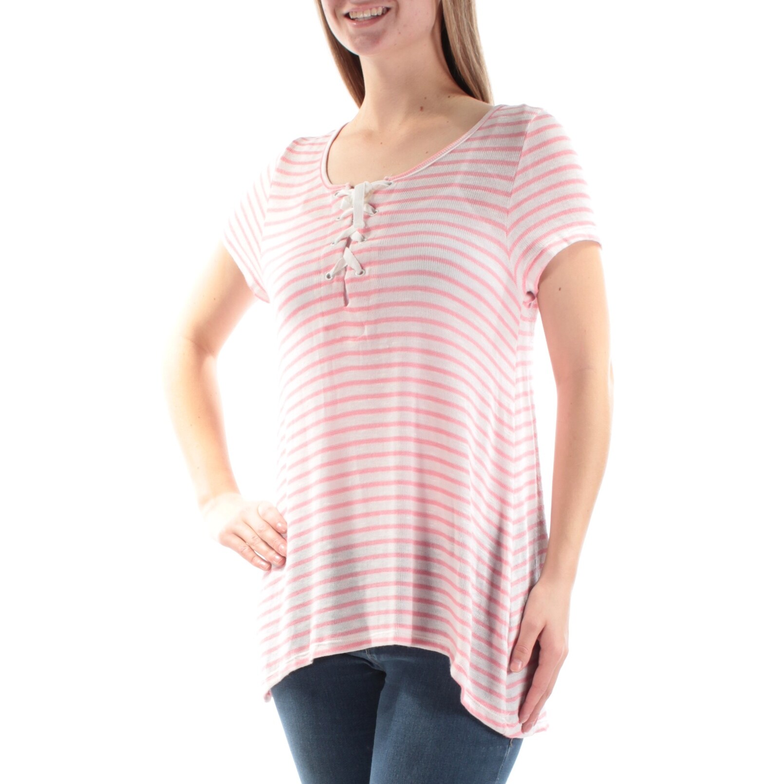 Shop Freshman Forever 19 Womens New 2876 Pink White Striped