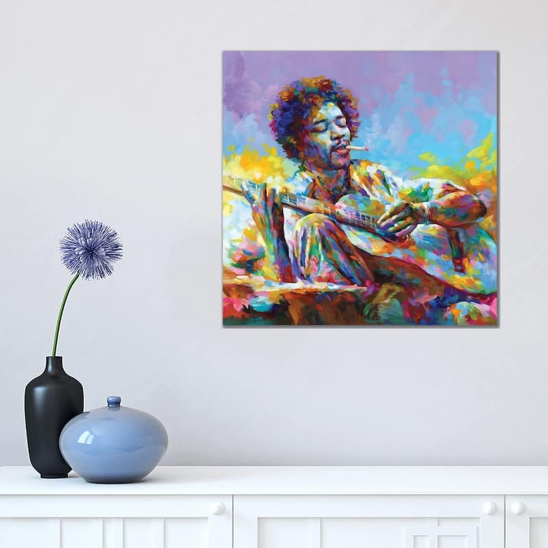 iCanvas "Jimi Hendrix II" by Leon Devenice Canvas Print - 18x18x1.5