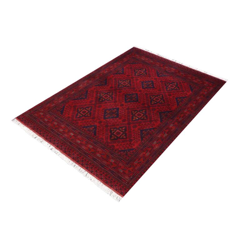 Southwestern Biljik Khal Mohammadi Raquel Red/Blue Rug - 5'2'' x 6'6''