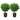 Pure Garden Set of 2 Hedyotis Fake Trees, Green