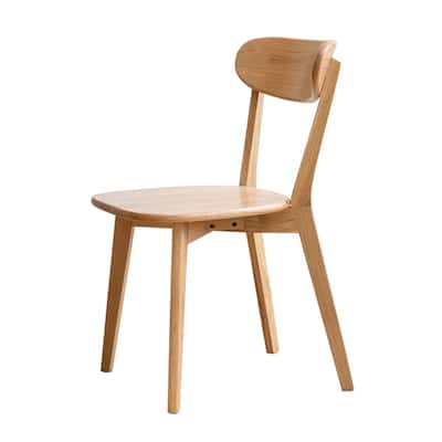 Wooden FAS Grade Oak Dining Chair Natural Wood Living Room Chair Simple Natural