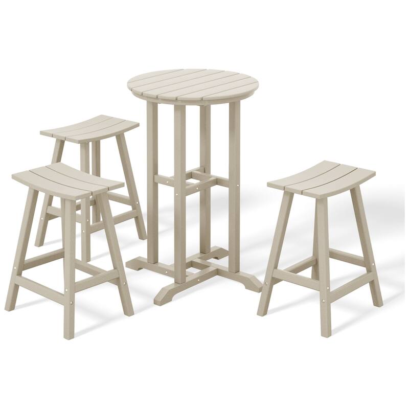 Laguna Hdpe All Weather Outdoor Patio Bistro Counter Set (4-Piece Set)