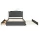 preview thumbnail 27 of 25, Wood Queen Size Platform Bed with Twin Size Trundle and 2 Drawers