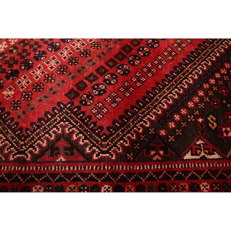 ECARPETGALLERY Hand-knotted Melis Vintage Red Wool Rug - 6'4 x 9'6