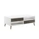 preview thumbnail 3 of 2, Bago Mid-Century Modern White 47-inch 2-Shelf Coffee Table by Furniture of America