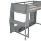 preview thumbnail 9 of 25, Multi-Functional Gaming Loft Bed with Built-in Desk & Storage Cabinets, Wood Bed Frame with LED and a Hanging Clothes Rack