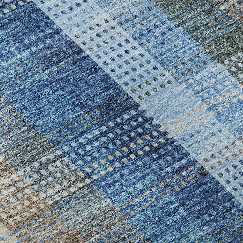 Premium Washable Super Soft Modern Plaid Mayfield Rug