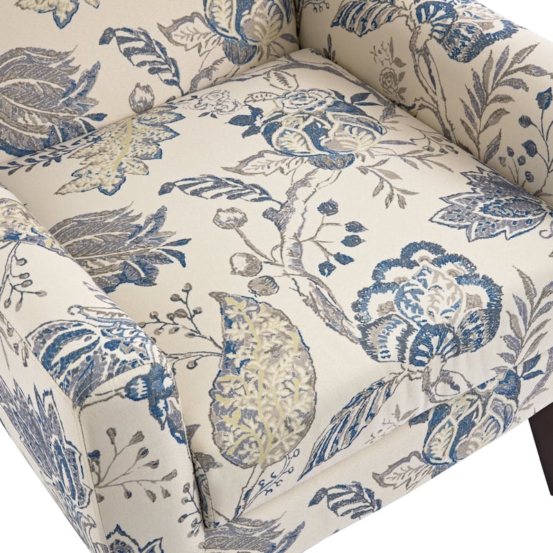 Modern Upholstered Faux Leather Tufted Armchair Linen Accent Chairs