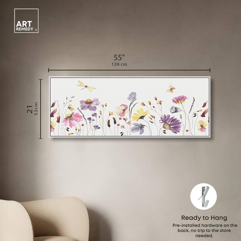 Floral Over Door Art Panoramic Canvas by Art Remedy