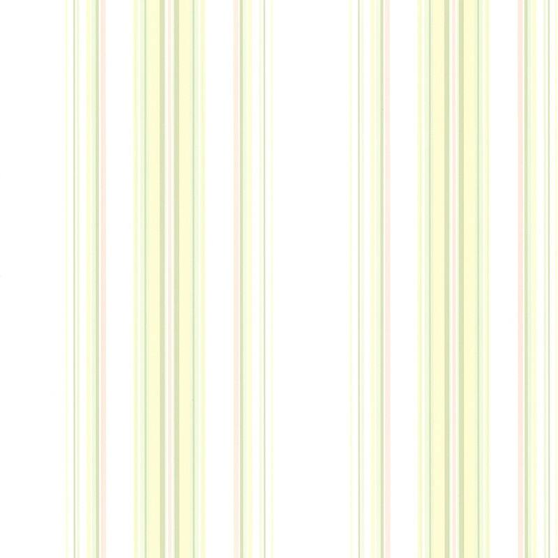 Brewster Lenna Yellow Jasmine Stripe Wallpaper - 20.5in x 396in x 0.025in