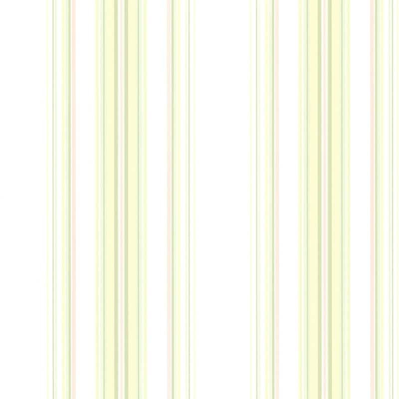 Brewster Lenna Yellow Jasmine Stripe Wallpaper - 20.5in x 396in x 0.025in