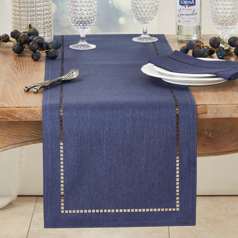 Table Runner with Laser-cut Hemstitch