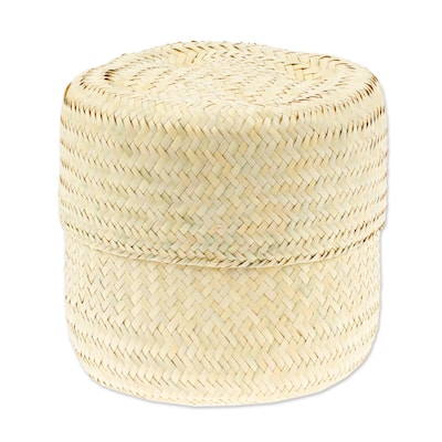 Novica Handmade Raw And Chic Natural Fiber Basket
