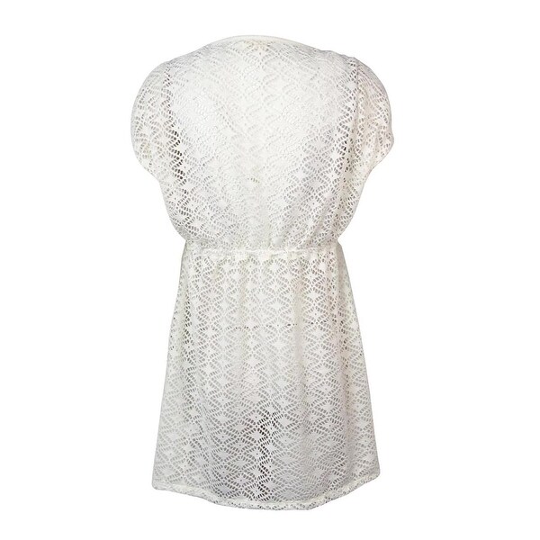 white lace swim cover up