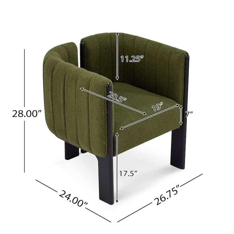 Dining Chairs Set of 2, Modern Stylish Seating with Rubber Wood Frame and Fabric, 225lbs Capacity