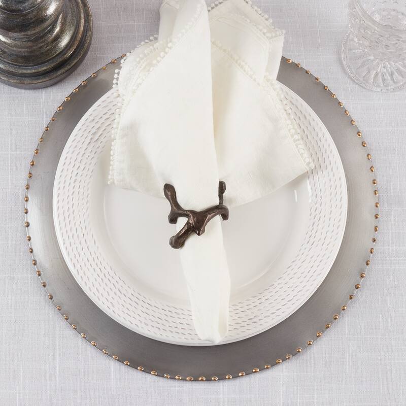 Twigs Design Napkin Rings (Set of 4)