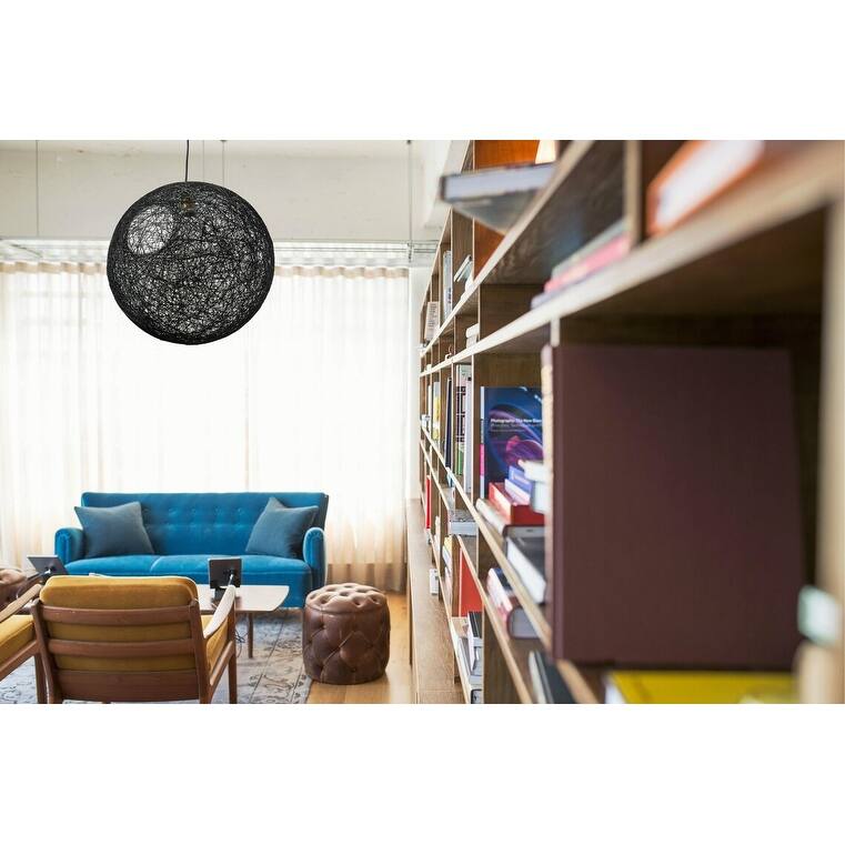 Rope Pendant Lamp (24" Dia) - black