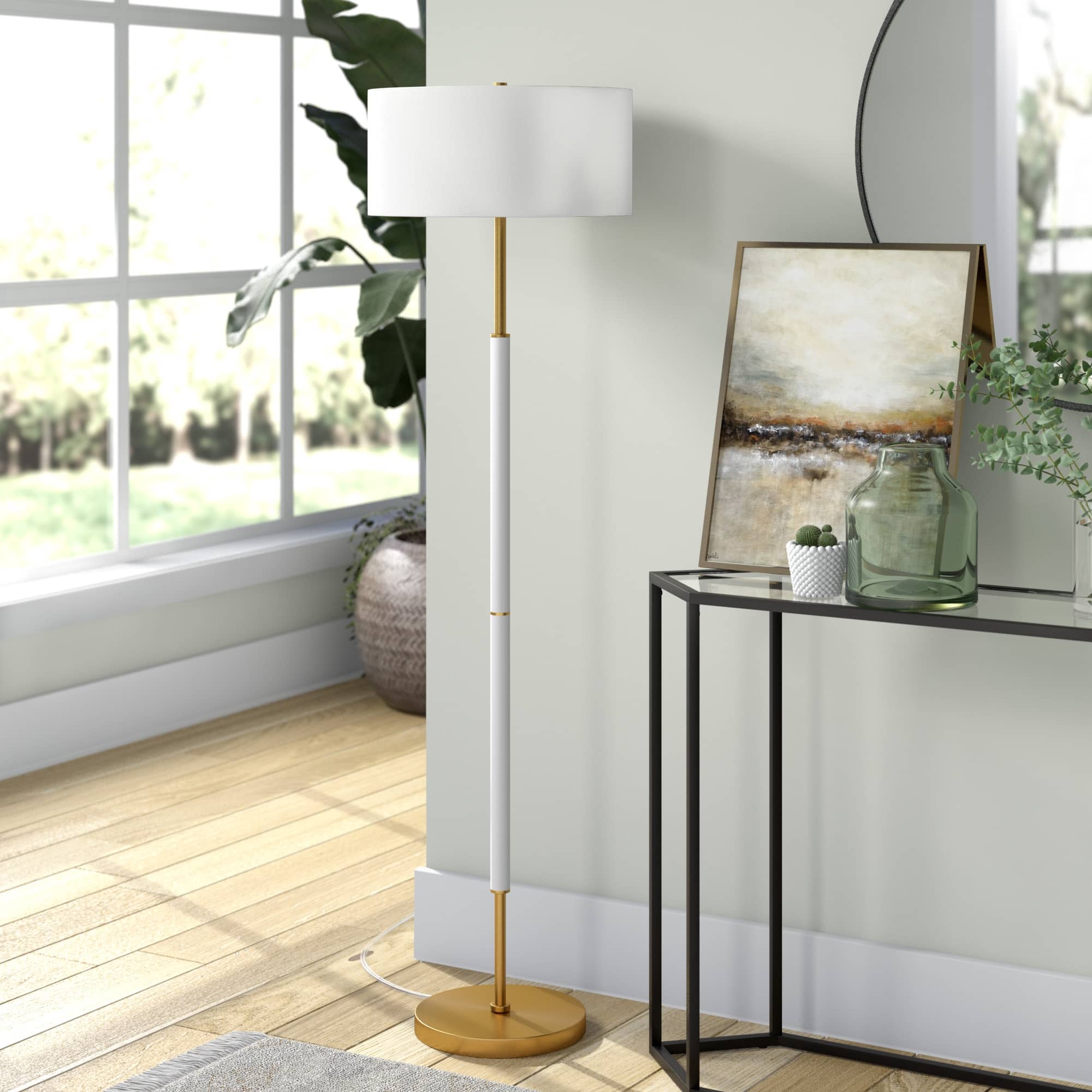 Option Matte White and Brass