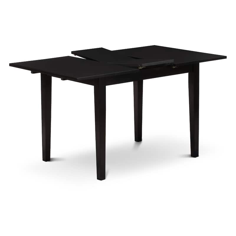 East West Furniture Dinette Set Includes a Rectangle Kitchen Table and Parson Chairs, Black (Pieces Options)