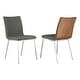preview thumbnail 12 of 23, Armen Living Cafe Wood and Faux Leather Upholstered Dining Chairs - Set of 2/4/6