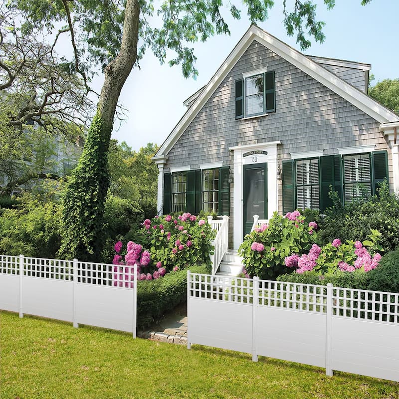 Garden Outdoor Fence Panel Decorative Vinyl Picket Fence No Dig Fencing for Yard Patio