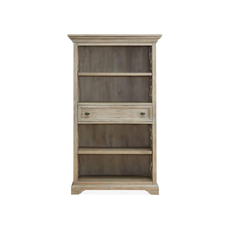 Magnussen Home Tinley Park Dove Tail Grey Bookcase - 40"W x 19.5"D x 68"H