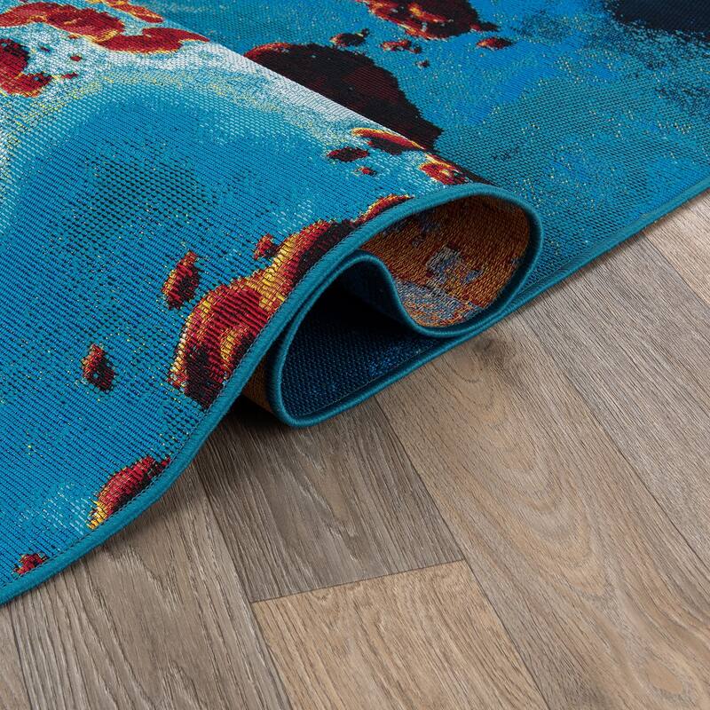 World Rug Gallery Galactic Wonder Galaxy Indoor/Outdoor Area Rug