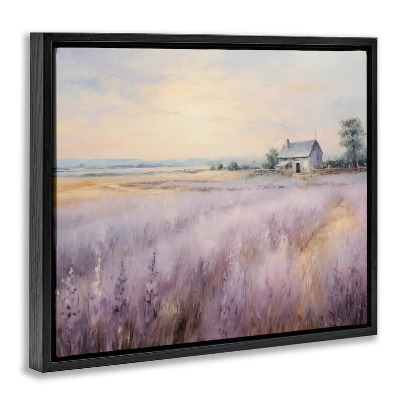 Stupell Lavender Farm Fields Framed Floater Canvas Wall Art Design By Arlington Prints