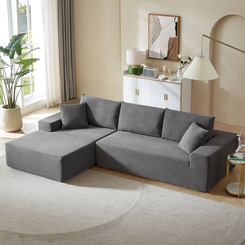 108.5" Modular L-Shaped 3-Seater Sofa with Reversible Chaise