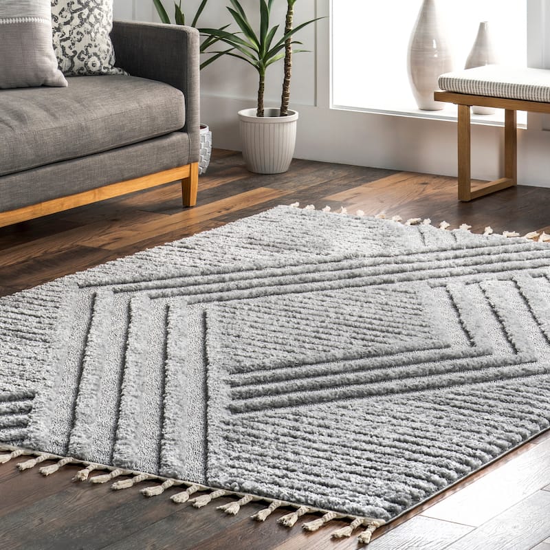 Nuloom Risette Geometric Shag Tassel Area Rug