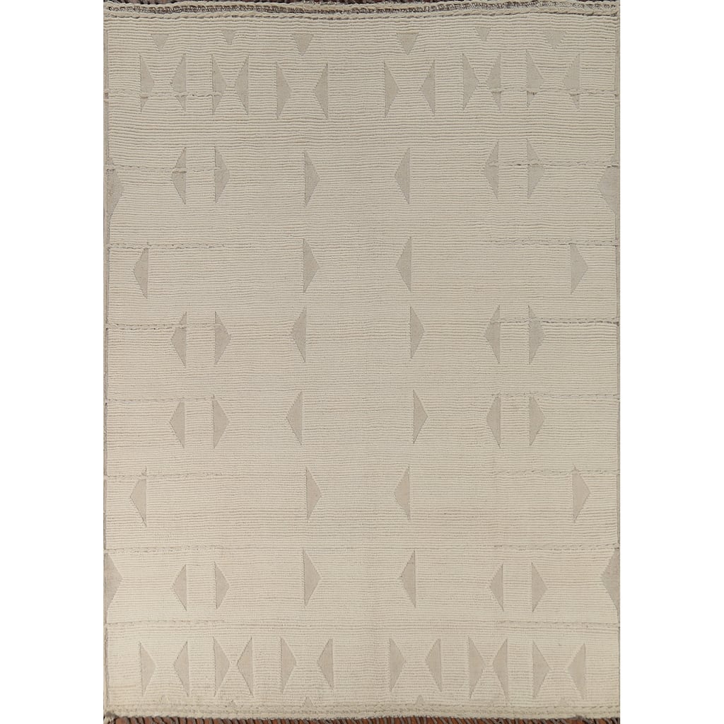 Moroccan Oriental Area Rug Hand-Knotted Wool Carpet - 8'8"x 10'5"