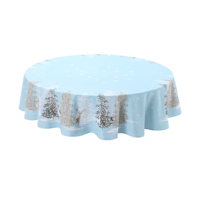 Laural Home Winter Wonderland 70 in Round Tablecloth - 70 in Round