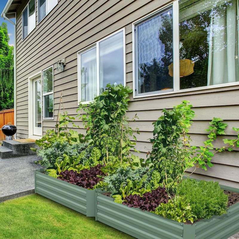 Aoodor Raised Garden Bed 4' x 2' x 1' for Patio Ourdoor Yard