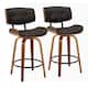 Option Espresso Faux Leather/Walnut/Black