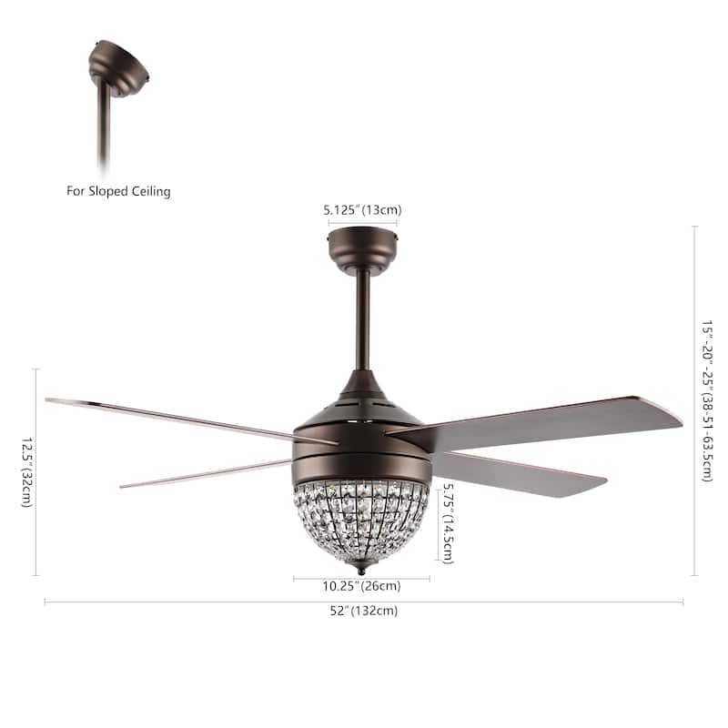 SAFAVIEH Lighting Buna 3 Light 48" Ceiling Fan