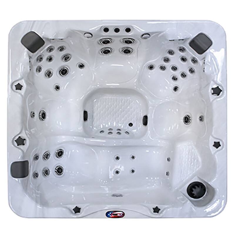 7-Person 56-Jet Premium Acrylic Lounger Hot Tub with bluetooth system