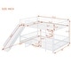 preview thumbnail 5 of 38, Unique Design Full over Full Size Metal Bunk Bed with Slide and Guardrails