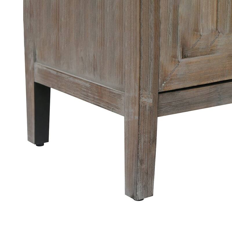 59.80"W Wooden Country Vintage Old Entryway Cabinet With 4 Doors