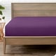preview thumbnail 67 of 89, Bare Home Double Brushed Deep Pocket Fitted Sheet Full - Plum