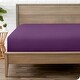 preview thumbnail 20 of 63, Bare Home Double Brushed Deep Pocket Fitted Sheet Full - Plum
