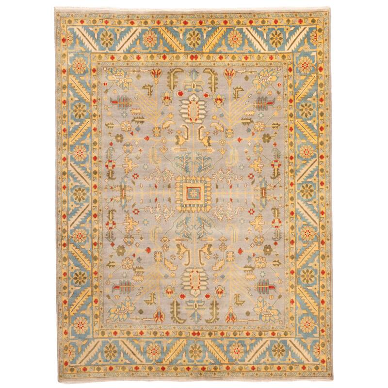 ECARPETGALLERY Hand-knotted Serapi Heritage Grey Wool Rug - 9'11 x 11'11