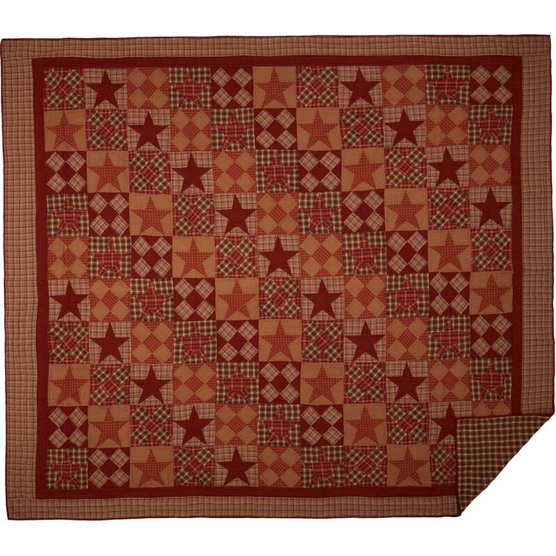 Dawson Star-Tan Rustic Star Cotton Quilt