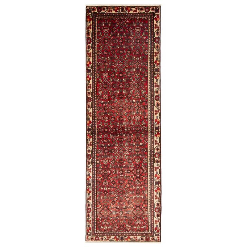 ECARPETGALLERY Hand-knotted Andelz Red Wool Rug - 3'1 x 9'4 - Red - 3'1 x 9'4
