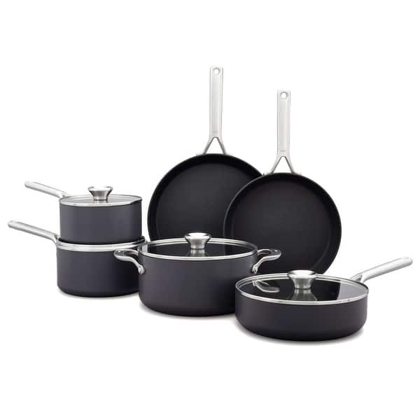 slide 2 of 9, OXO Professional Ceramic Non-Stick 10-Piece Cookware Pots and Pans Set