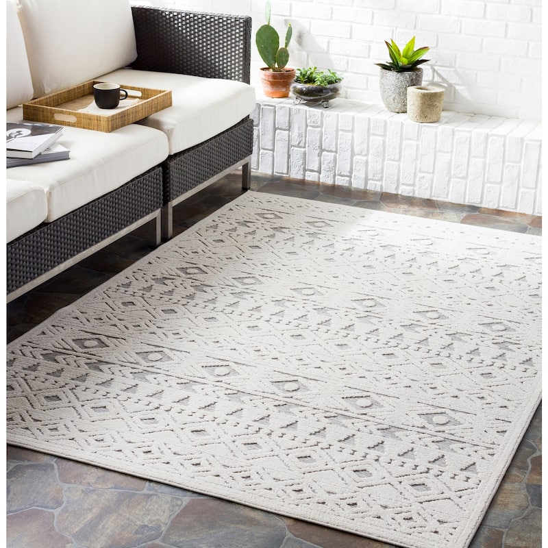 Atatiana Indoor/ Outdoor Global Stripe Area Rug